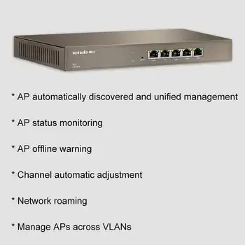 Tenda M3 5 Ports Gigabit Wireless AP AC Controller, AP Automatically Discover, AP and User Status Monitor,Centralized Management