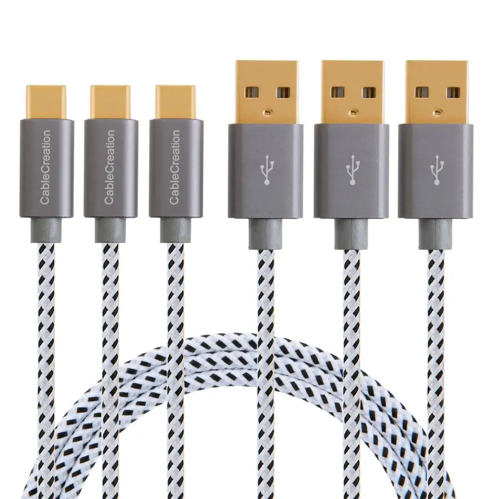 USB C to A Cable[3-Pack] CableCreation 4ft Type 2.0 Cord with 56K Pull-up Resistor Compatible Galaxy S9/S8 etc |