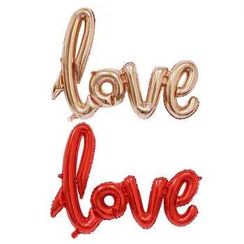 

1pcs Valentine's Day decoration foil balloons English letters LOVE 16 inches Aluminum Propose/ Engagement Foil Helium Balloons