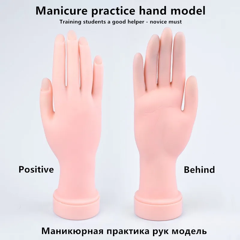 Nail art beginners practice fake hand can be inserted into the nail art special display rubber hand model Nail art beginners practice fake hand can be inserted into the nail art special display rubber hand model