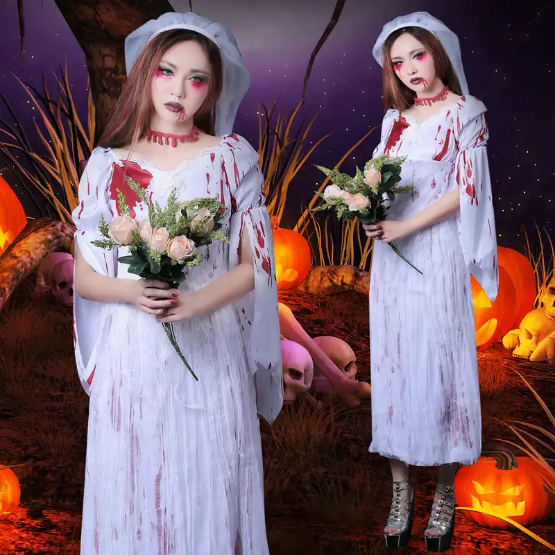 Halloween Costume Cosplay Costume Female Ghost Bride And Groom