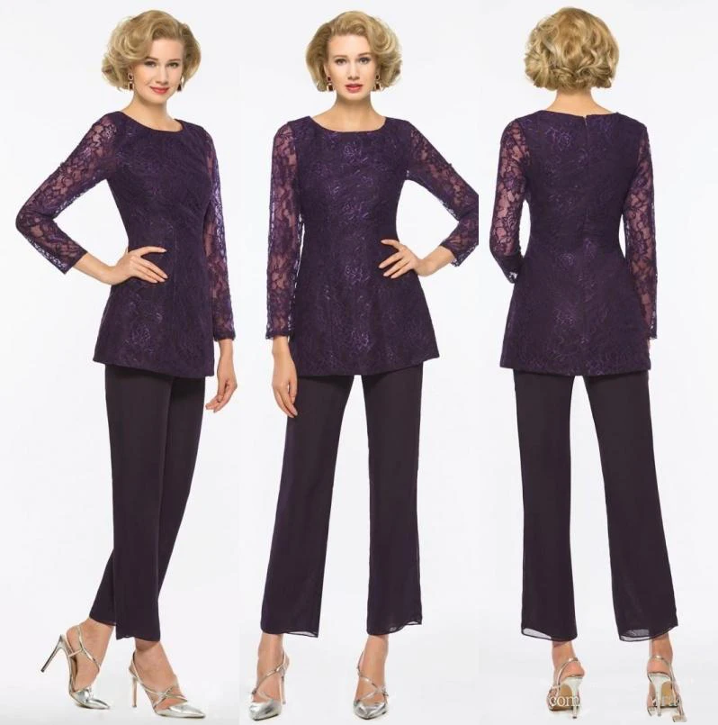 Moeder Van De Bruid Broek Past Voor Bruiloften Twee Stukken Kant Geappliceerd Lange Mouwen Moeders Formele Slijtage Outfit Met Back rits Moeder Van De Bruid Broek Past Voor Bruiloften Twee Stukken Kant Geappliceerd Lange Mouwen Moeders Formele Slijtage Outfit Met Back rits