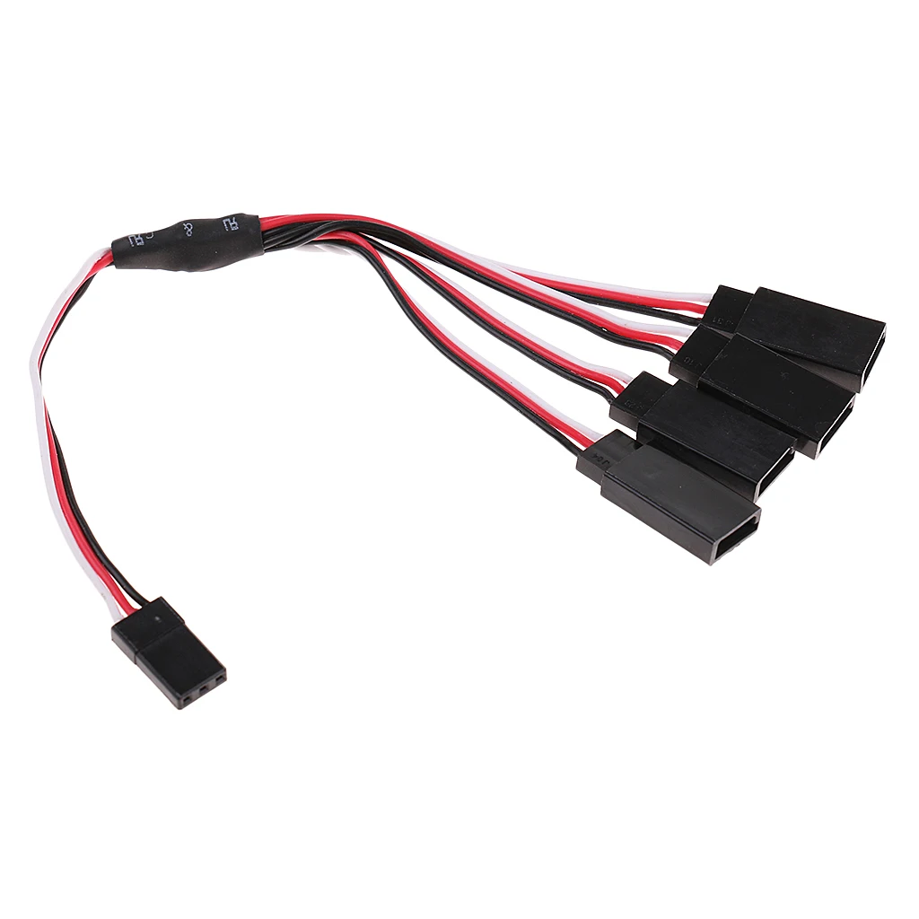 300mm 3-Way + 150mm 4-Way Servo Extension Y Splitter Cable Wire for Futaba
