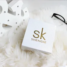 Shengke коробка для часов модная квадратная коробка для часов женские и мужские наручные часы коробка для подарка часы для девочек и мальчиков коробка для часов