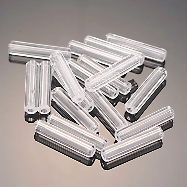 Buy Transparent Acrylic Tube Loose Beads 24x5mm