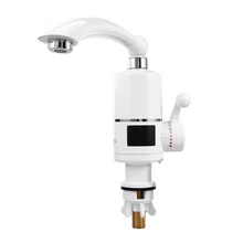 COHOTCA SDR-4D-3000 Вт безрезервуарный электрический водонагреватель, кран со светодиодный цифровым дисплеем для кухни и ванной комнаты, штепсельная вилка европейского стандарта