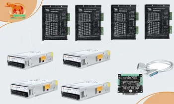 

(USA Ship, Free to USA) 4PCS DQ860MA drivers,7.8A/80VDC,256 Microstep & 4 pcs 350W,60VDC power suppliers CNC 3D Printer