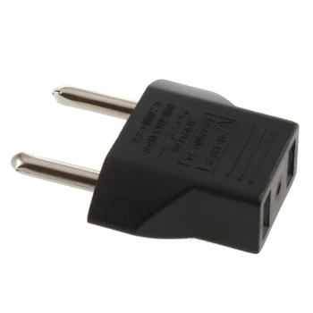 

1pcs Universal Travel US or EU to EU AC Plug Adapter Converter USA to Euro Europe Wall Power Charge Outlet Sockets