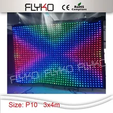4 светодио дный x 3 м лучшая цена rgb гибкий светодиодный видеозанавес с контроллером и коробкой питания