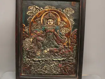 

26'' China Tibet Buddhism Guanyin Kwan Yin Bodhisattva Thangka Painting
