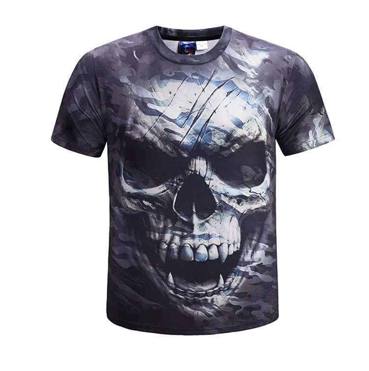 

Genuine New Goals Skull streetwear Camouflage 3D Printed t shirt Short Sleeves,t shirt men Superior quality