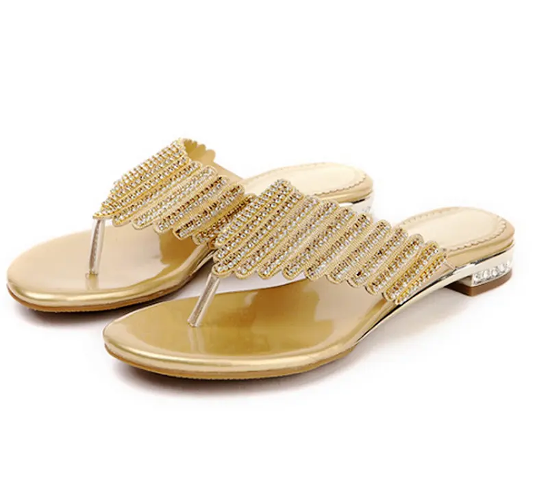

New Fashion Women Girls Children Slippers Flats Sandals leather shoes Summer Rhinestone Sandals Children Kids Slippers shoes