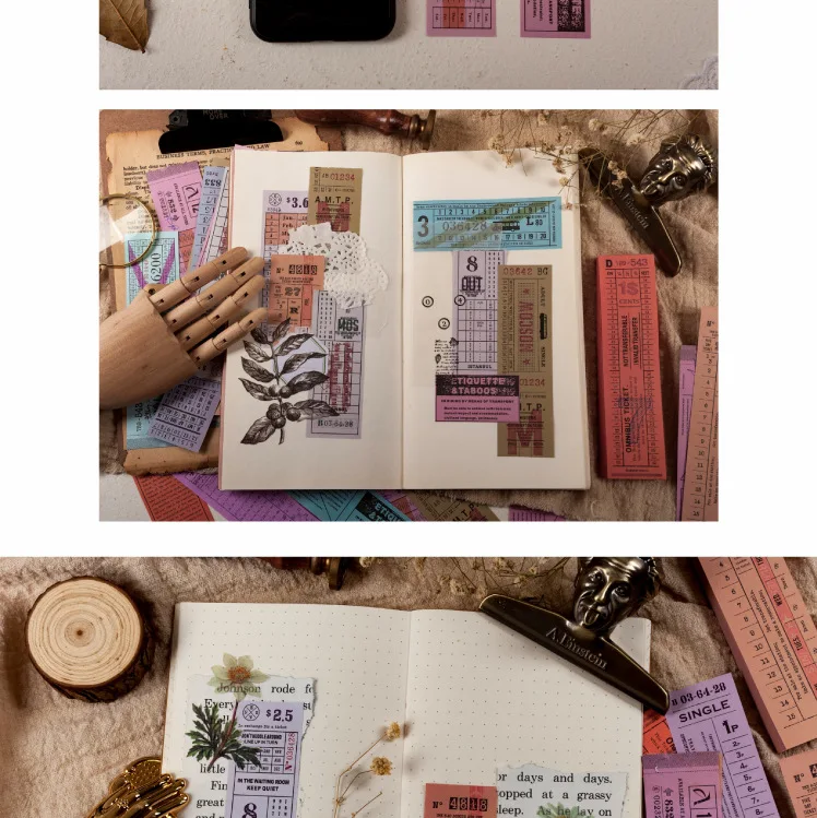 100 шт./лот винтажный античный блокнот Ретро липкий блокнот для заметок дневник стационарные хлопья скрапбук декоративные Липкие заметки