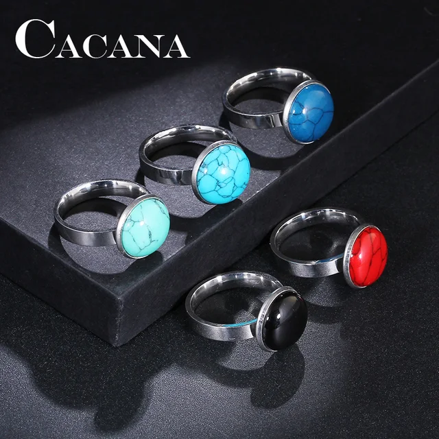 CACANA Titanio Anelli In Acciaio Inox Anelli di Nuovo Modo Per Le Donne di Fidan CACANA Titanio Anelli In Acciaio Inox Anelli di Nuovo Modo Per Le Donne di Fidan