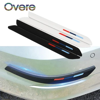 

Overe 1Pair Auto Car Head Bumper Anti-collision Strip Stickers For Fiat Punto Volkswagen VW Polo Passat B7 B8 Golf 5 6 7 Tiguan