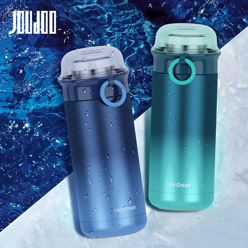 

JOUDOO 350ML Fashion High Quality Hot Sale Gradually Changing Color Planet Creative Portable Transparent Cover Vacuum Flasks 35