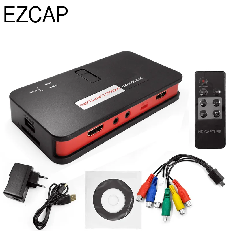 Hdmi Av Cvbs Component Video Capture Card 1080p Pc Game Recording Box For Xbox One Ps4 Ps3 Wii U Player Tv Stb Programs With Mic Buy At The Price Of 66 86