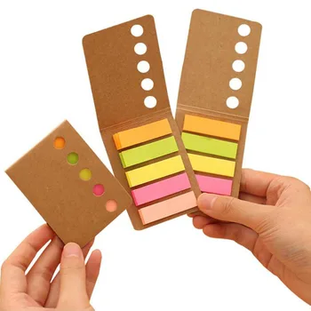 

60pcs/lot Kraft paper candy color memo pad Diary decoration sticky notes Office School supplies Stationery wholesale G172