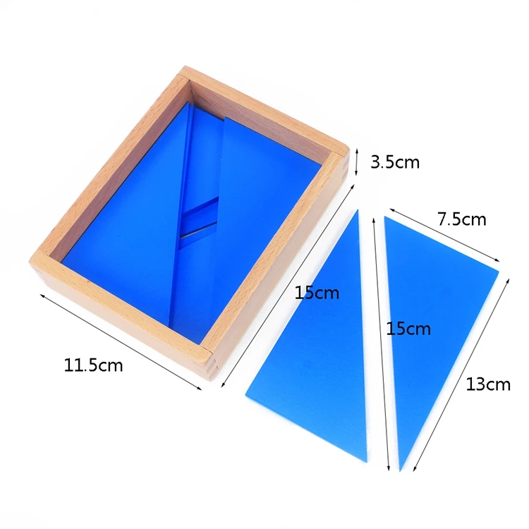 Детские игрушки Монтессори математические игрушки 12 шт. синие треугольники Математика деревянная игрушка для дошкольников Игрушки для раннего обучения Brinquedos Juguetes - Цвет: Белый