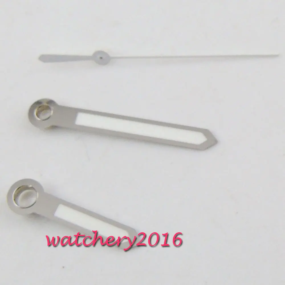 

parnis New style Silver White Watch Hand fit miyota 8215 8205 821A Movement