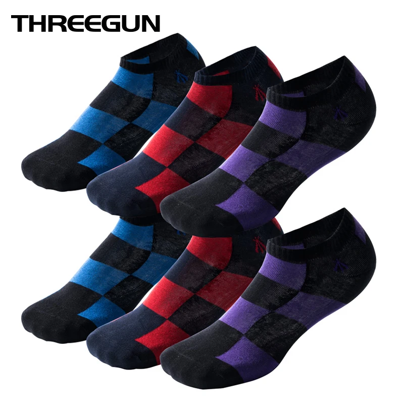 THREEGUN/2 пары, женские длинные хлопковые носки в полоску, спортивные гольфы, мягкие эластичные гольфы, дышащие удобные носки для ног