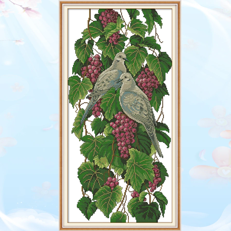 

Joy Sunday,Pigeons,cross stitch embroidery set,animal picture embroidery,cross stitch pattern,Needlework counted cross-stitch