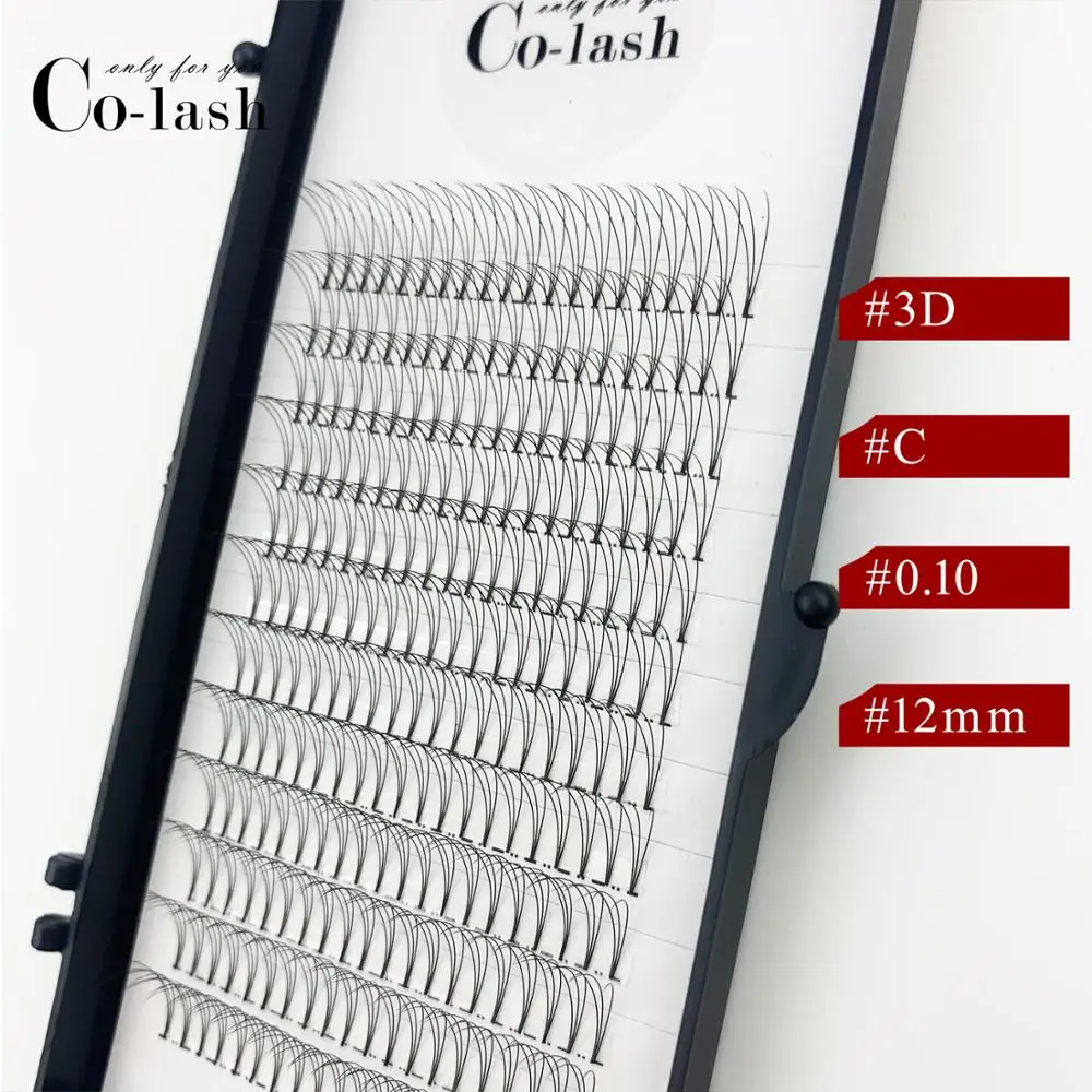 Colash 3D 4D 5D 6D русские объемные цветные накладные ресницы DD Curl Premade Fans Lash Лидер продаж Индивидуальные Накладные ресницы