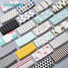 Гуандин, 100X150 см новая мультяшная Геометрическая серия хлопок льняная ткань для домашний текстиль ручной работы ткань для скатерти, занавески