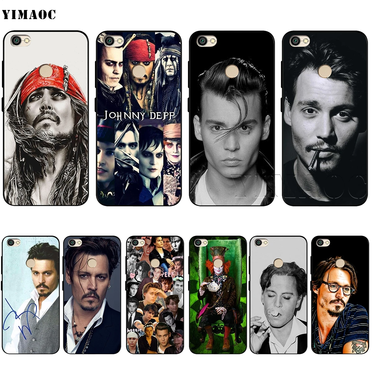

YIMAOC Johnny Depp Silicone Case for Xiaomi Redmi Note 4 4x 4a 5 5a 6 8 Pro Prime Plus