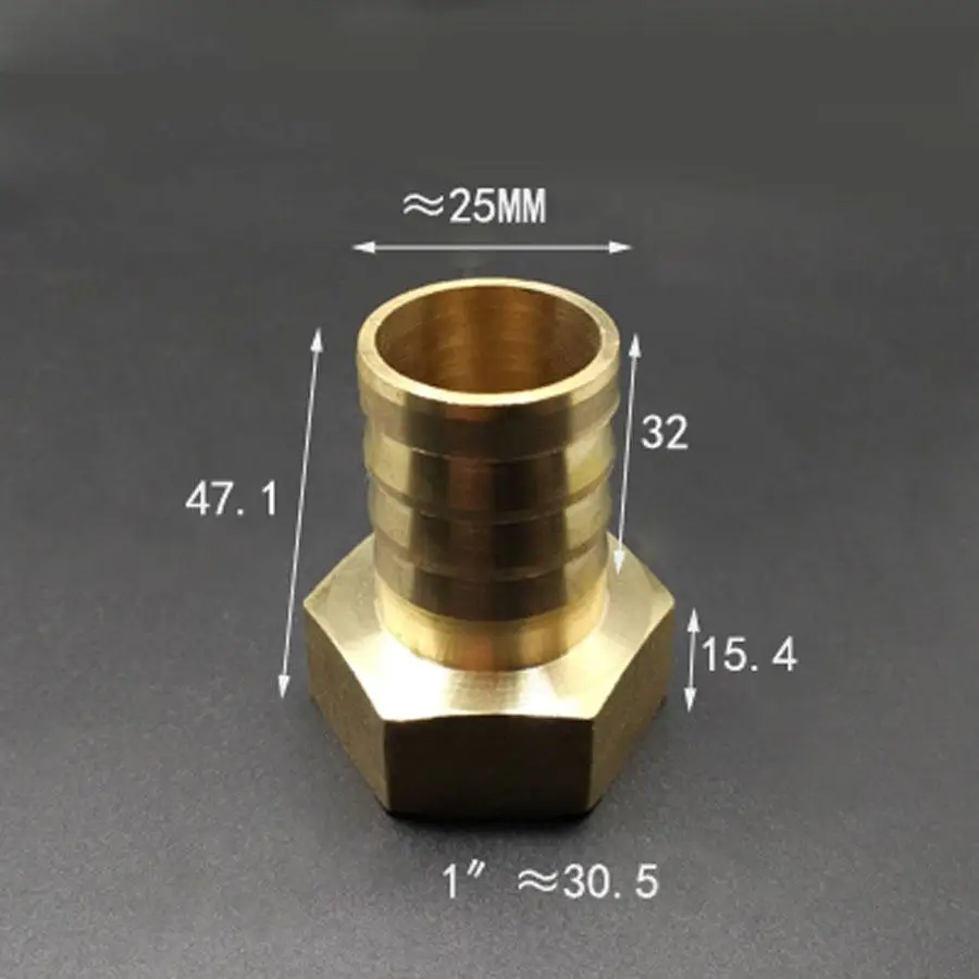 

DN25 1" BSP Female x 25mm Hose Barb Brass Pipe Fitting Adapter Coupling