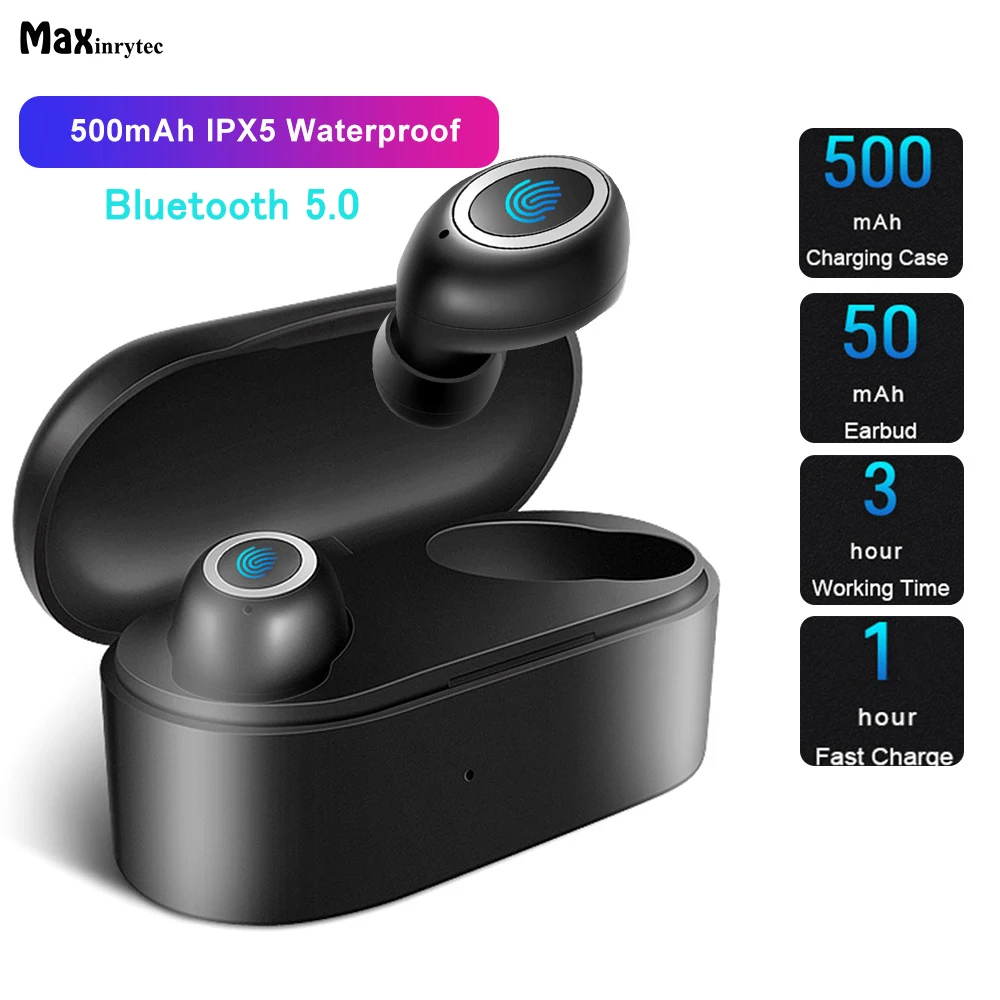 V5.0 Bluetooth наушники TWS беспроводные наушники спортивные 3D звук бас Автоматическое Сопряжение Bluetooth наушники