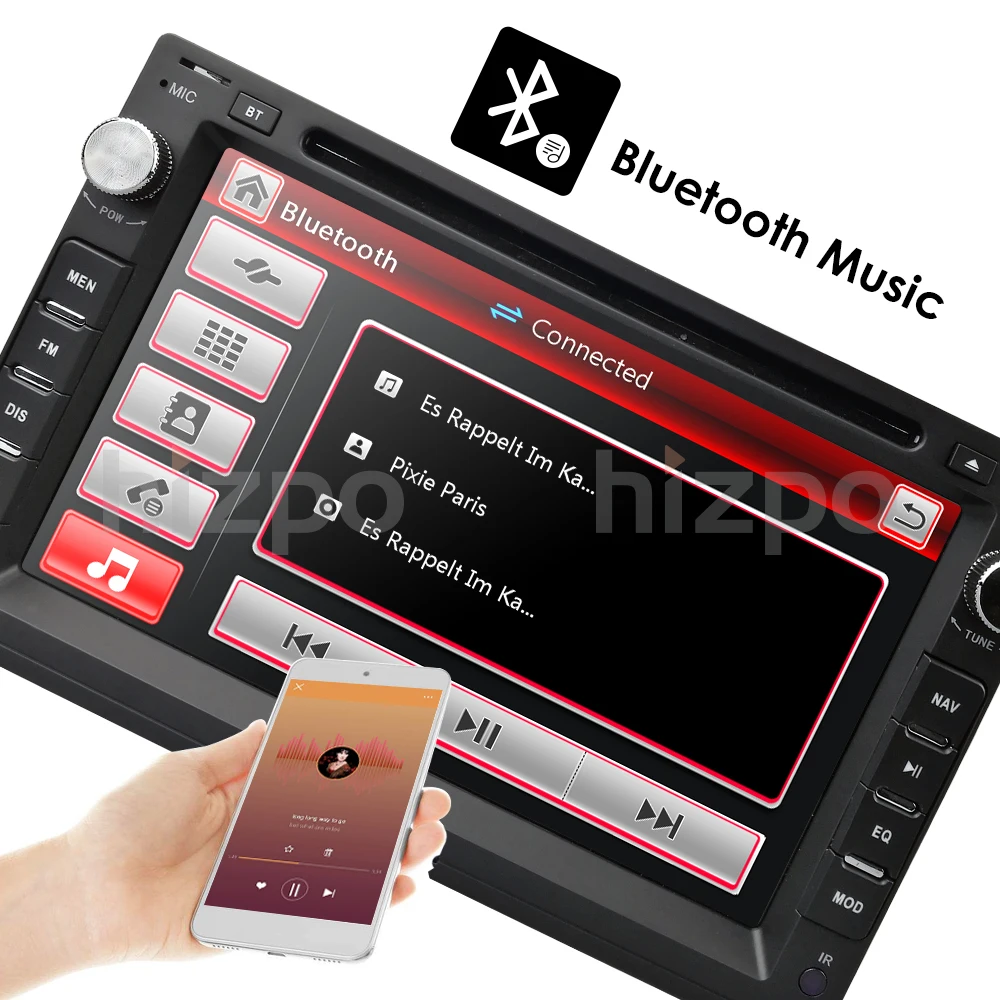 Top 7" Car DVD Player for VW Golf 4 T4 LUPO POLO Passat B5 Sharan with RDS BT GPS Bluetooth Radio Canbus SD USB Free Camera Map card 10