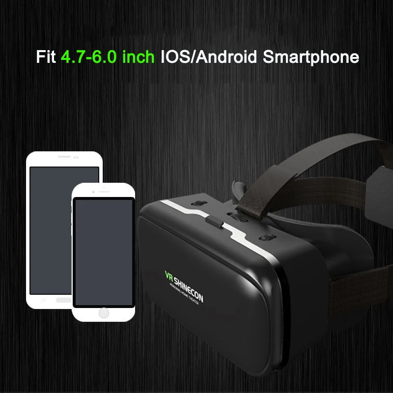Shinecon 6,0 VR Виртуальная реальность 3D очки гарнитура шлем для 4 6 дюймов смартфон VR Google картон с геймпадом джойстик
