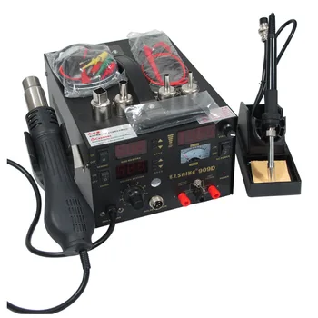 

SAIKE 909D 3 in 1 Soldering Station Hot air gun+Soldering Iron+DC Power Supply 15V 2A 220V 110V