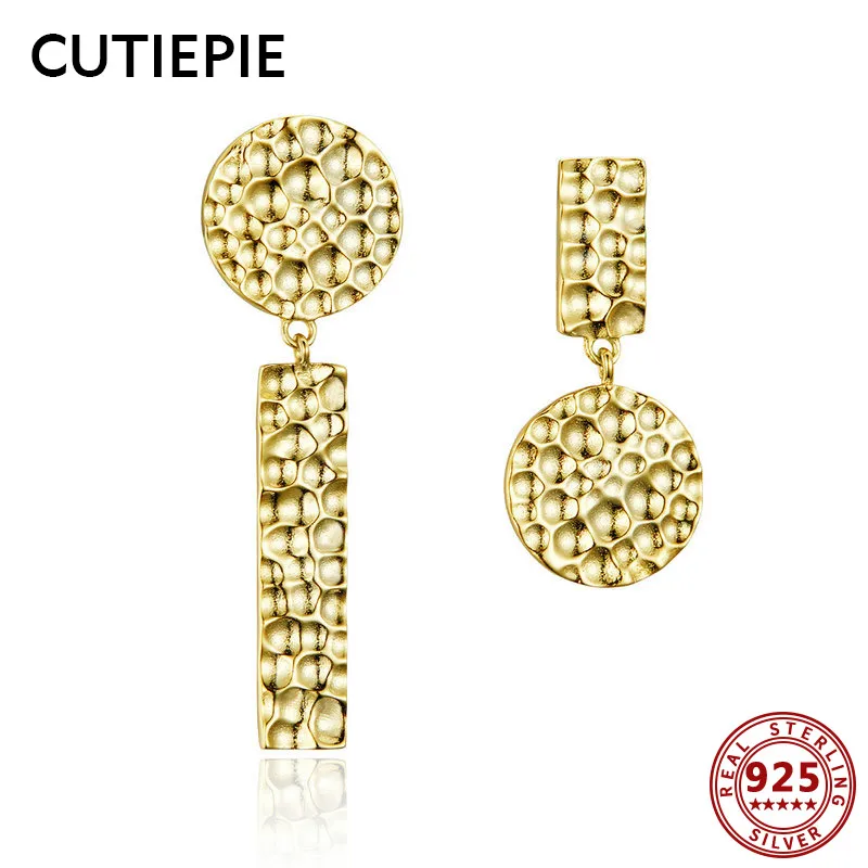 

CUTIEPIE 100% Real 925 Sterling Silver Personality Geometric Drop Earrings Wedding Party Bohemia Silver Jewelry for Women Gifts