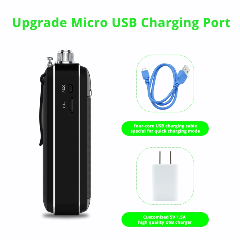 Smart Wireless Portable Voice Amplifier Loud Speaker With UHF Wireless Microphone Megaphone For Teaching Tour Guide Yoga         (15)