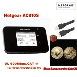 Открыл netger ac810s cat11 600 Мбит/с 4 г Wi-Fi маршрутизатор 4 г Wi-Fi Dongle LTE Беспроводной AirCard 810 s 4 г LTE МИФИ карман плюс подарок случайный