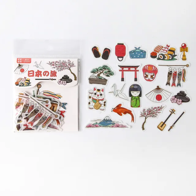 Mr.paper 40Pcs/bag 24 Designs Cute Diary Sticker Scrapbooking Heart Beat Series Japanese Kawaii Creative Stationery Deco Sticker Japanese Style