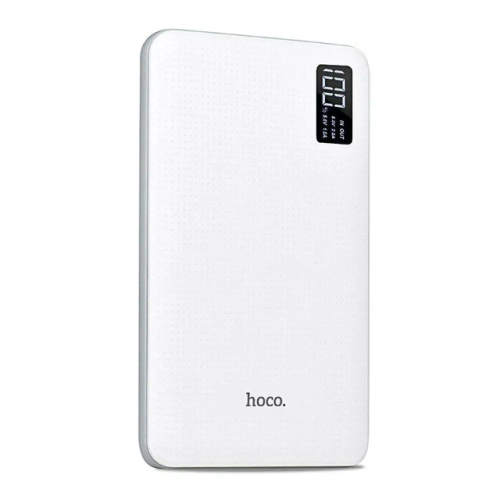 HOCO power Bank 30000 мАч, зарядное устройство, быстрая зарядка, 3 USB выхода, внешние аккумуляторы, портативное зарядное устройство для iPhone, Xiaomi - Цвет: white