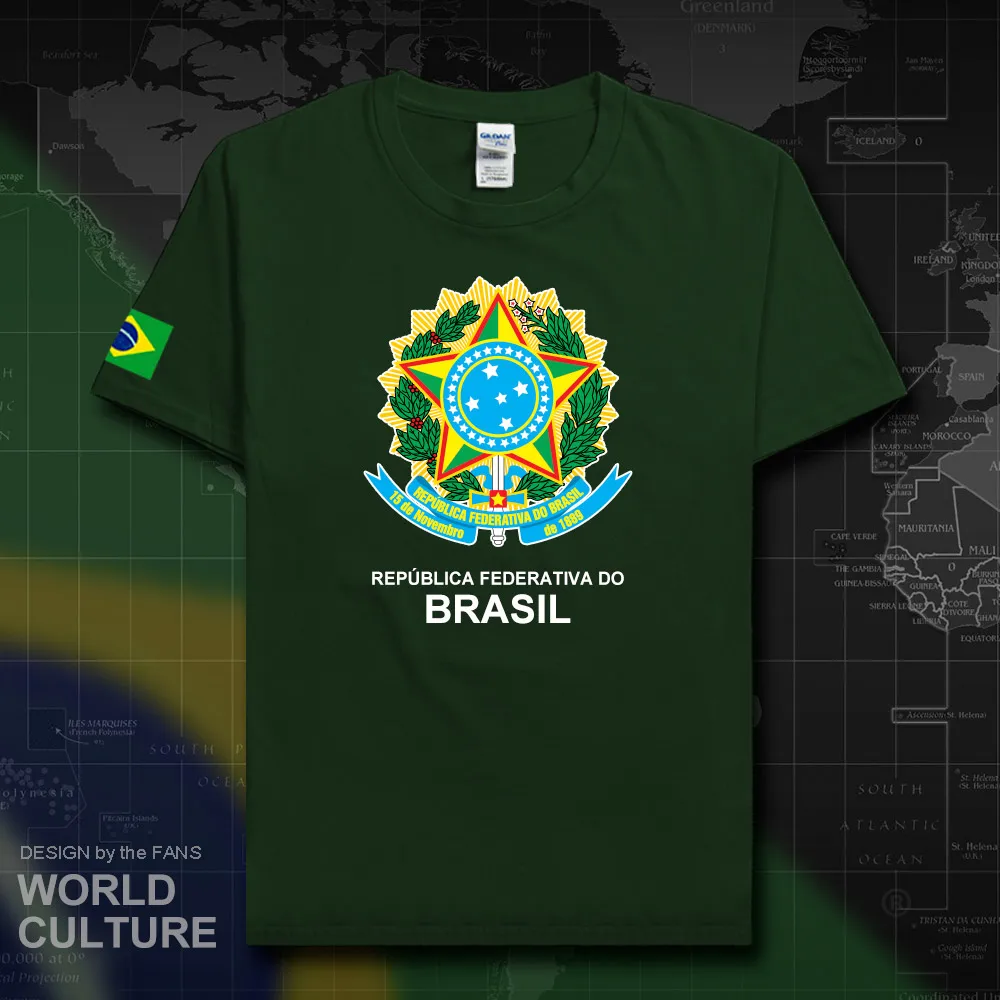 Бразильская бразильская Футболка мужская футболки хлопок национальная команда Майки страна футболка вентиляторы одежда brasil бюстгальтер топы 20