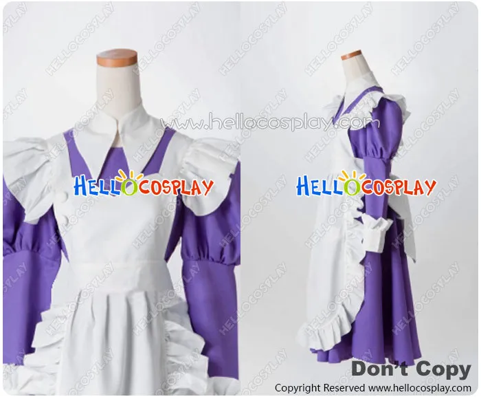 Suzumiya Haruhi Cosplay Mikuru Asahina Purple Maid Dress Costume H008