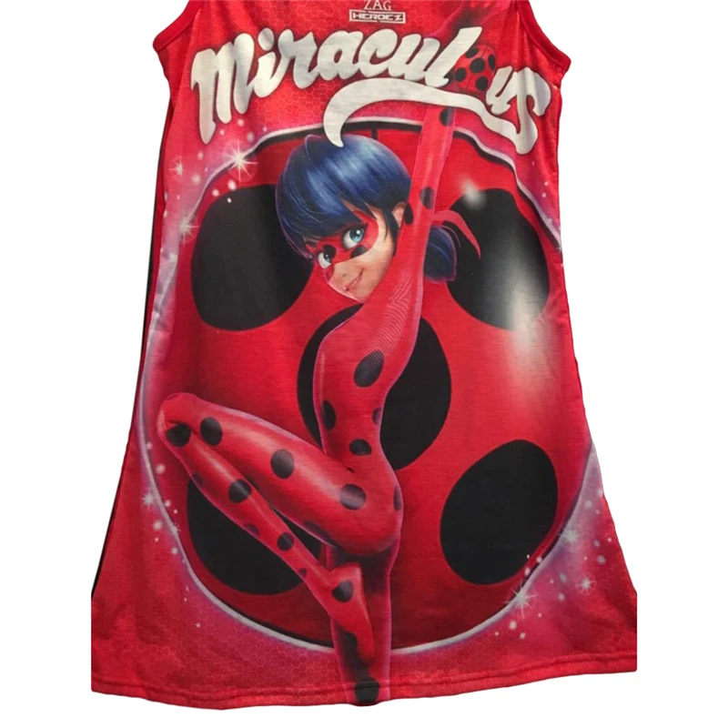Big-Girls-Miraculous-Ladybug-Dress-Summer-Short-Sleeve-Casual-Beach (2)