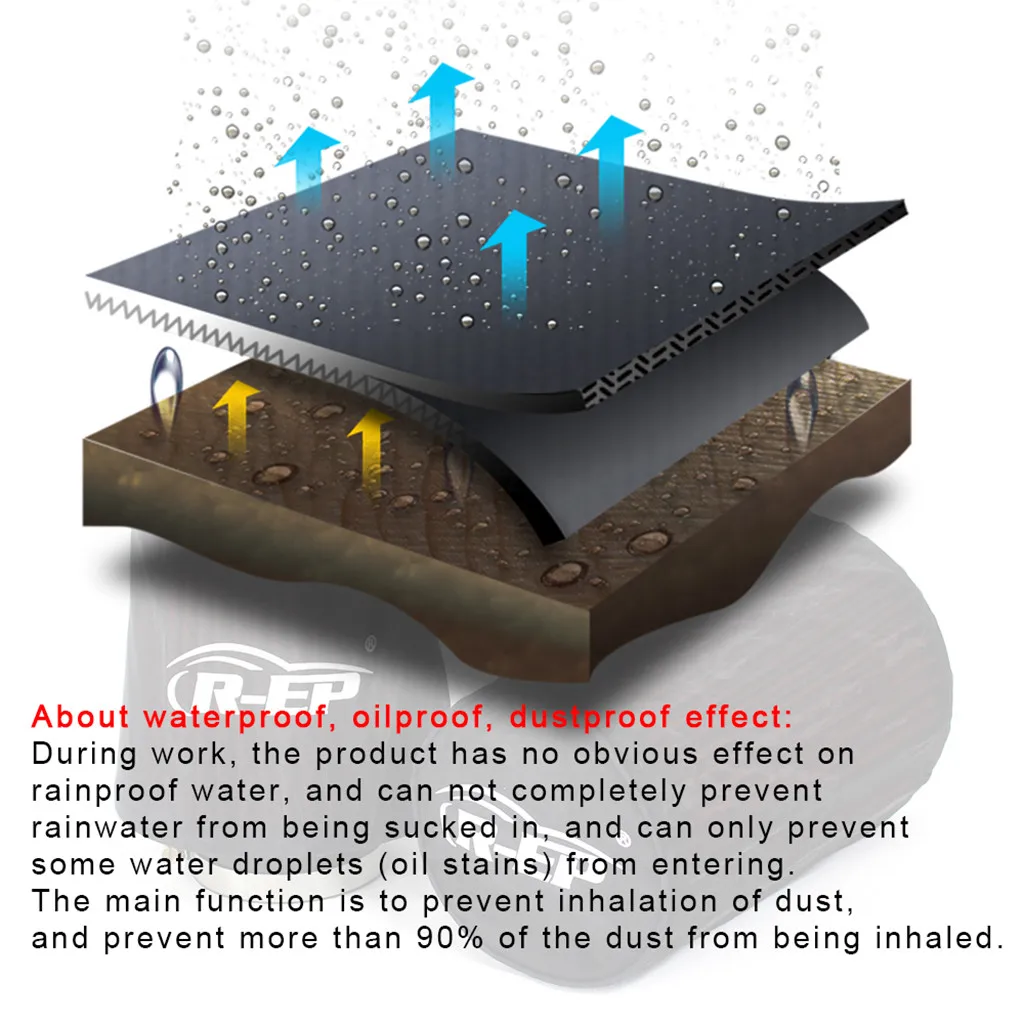 R-EP Универсальный воздушный фильтр Защитная крышка водонепроницаемый маслонепроницаемый пылезащитный дропшиппинг aceite A prueba de polvo 3,7