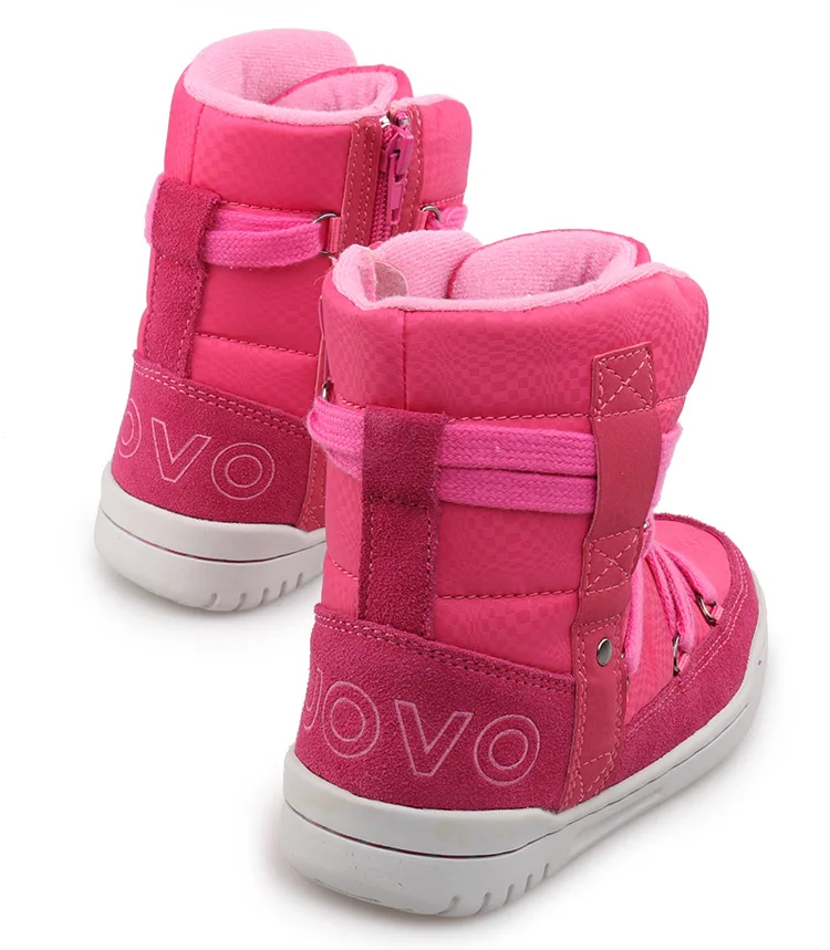 UOVO/ новые зимние детские ботинки из ткани с зонтиком для мальчиков, теплые ботинки для девушек, хлопковая детская обувь для девочек на Рождество, размер 28-41