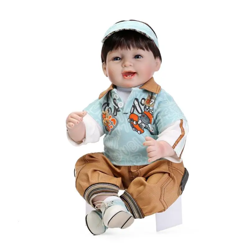 

22"silicone doll reborn lifelike boy reborn boneca children birthday gift play house toys
