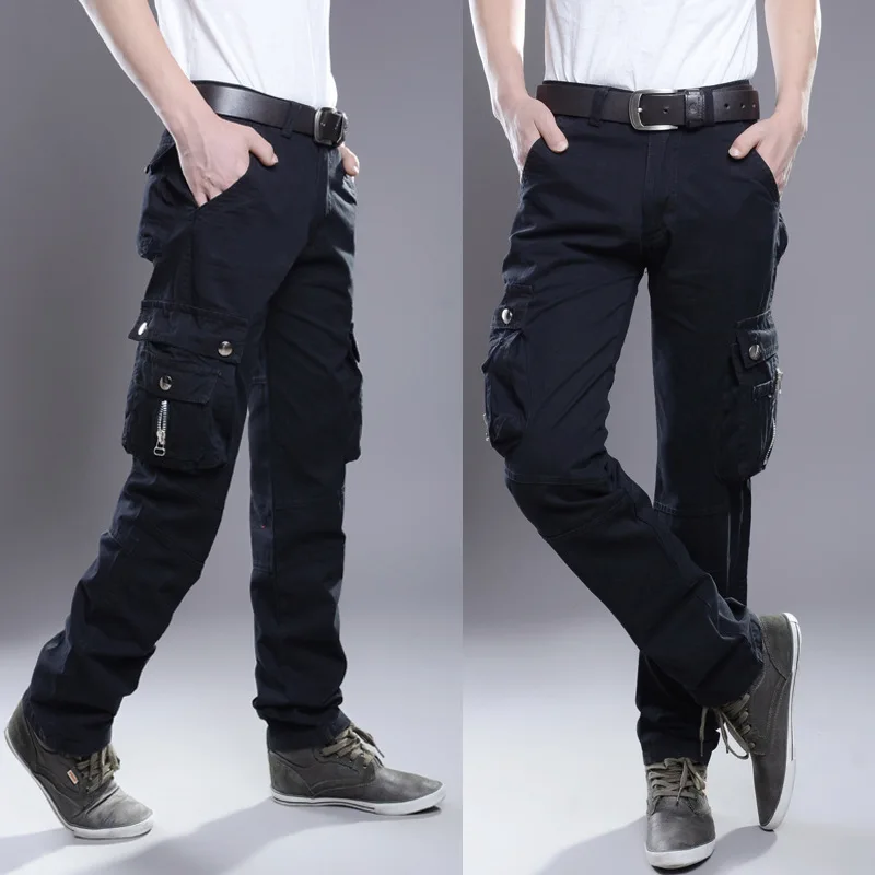 Brand Mens Military Cargo Pants Multi-pockets Baggy Men Pants Casual ...