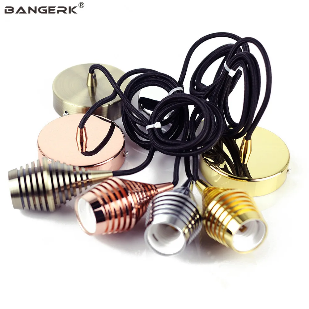 

Loft Style E27 LED Edison Lamp Base Vintage Pendant Light Screw Bulb Lamps Holder Aluminum Decor DIY Fittings Indoor Lighting