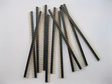 5 pcs Banhado A Ouro 2.54mm L7.43mm Breakable Pin Header 1x40 40pin Homem Solteiro Row Faixa