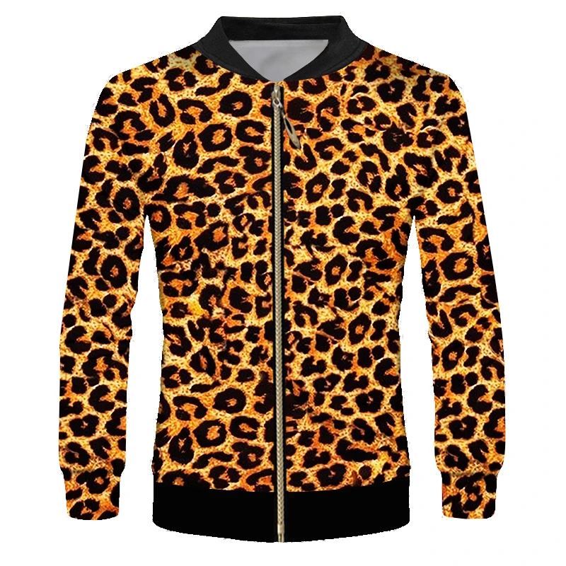 OGKB толстовки на молнии, свитшоты, тонкие 3D толстовки с леопардовым принтом, уличная одежда размера плюс 5XL, осеннее пальто, пуловер