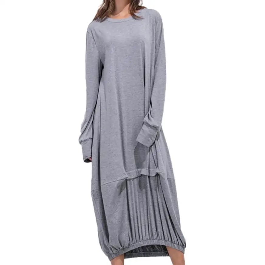 

Women Dress Casual Elegant 2018 LongSleeve Loose Long Maxi Dress Sexy Wedding Evening Girls Dress Winter Beach Plus Size 18Jul23